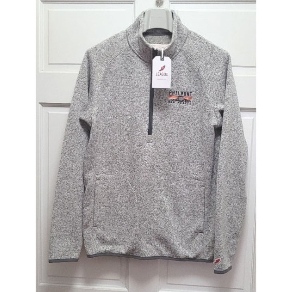 League 91 SA200 Saranac 1/4 Zip Pullover Sweater Philmont New Mexico - Grey - S